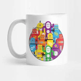 Retro Toy Robot Cartoon Characters Mug